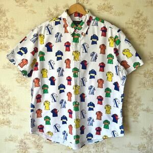 Ralph Lauren Polo-Print Oxford Collection Shirt | White Multi Motif | XL